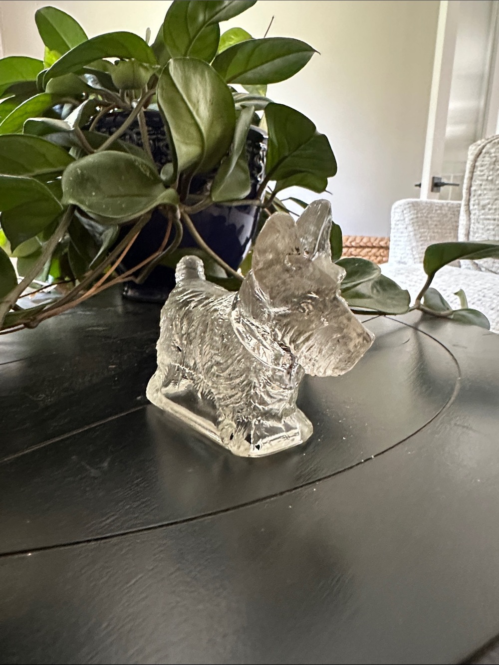 Vintage Glass Scottish Terrier Figure